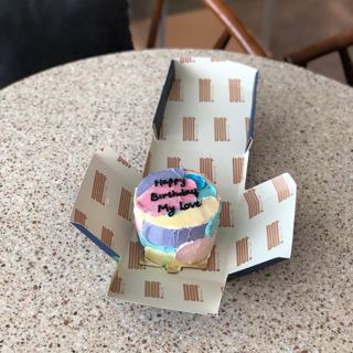 Small pastel cake with birthday message for a loved one, by DOT Cake Art