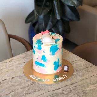 DOT Cake Art 出品：粉蓝小蛋糕，卡通人偶，性别揭晓